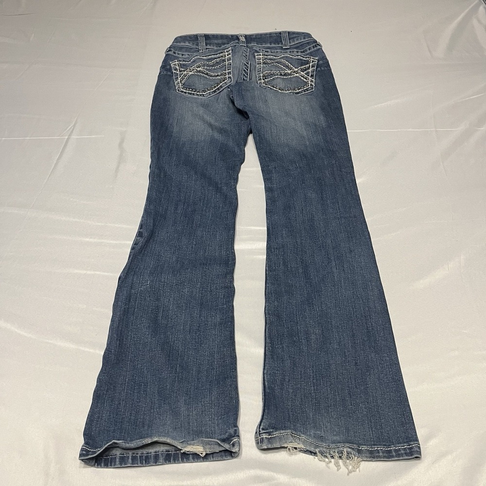 Ariat Mid-Rise Bootcut Jeans Women's Fits (28x32) Western Cowgirl Thick Stitch